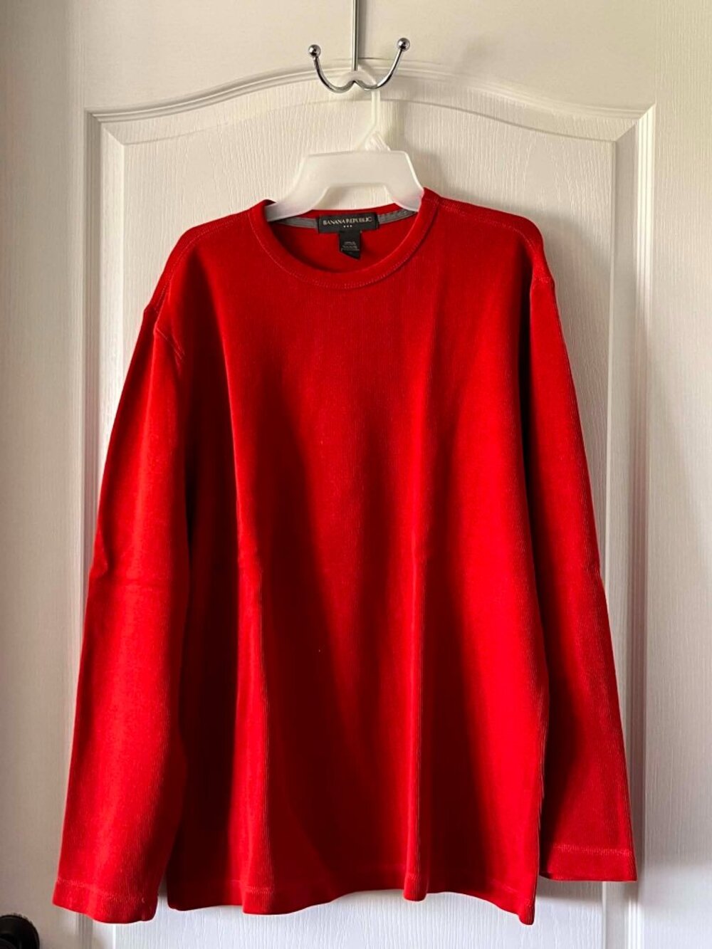 Banana Republic Red Long Sleeve Crewneck Shirt Men's size XL